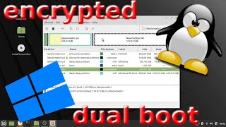 Encrypted dual boot install tutorial  Linux Mint and OEM Windows [upl. by Rhu]