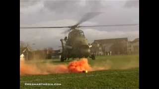 Westland Wessex helicopter from RAF Aldergrove on exercise with Mourne mountain rescue team [upl. by Nnylkoorb]