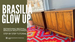 Broyhill Brasilia Glow Up midcenturymodern refinishing furnitureflip restoredfurniture mcm [upl. by Kinsler]