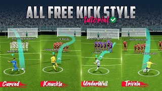 All Types of Free Kick in eFootball 2025 Mobile  Tutorial [upl. by Brenda]