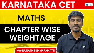 KCET Maths Chapter Wise Weightage  Manjunath T E [upl. by Assital856]