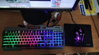 Amazon Basics Wired Gaming Keyboard and Mouse Combo Review RGB Effects Aluminum Body amazonproducts [upl. by Suirtemed]