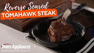 Reverse Seared Tomahawk Steak  Wolf Induction amp Wall Oven [upl. by Ahtnams91]