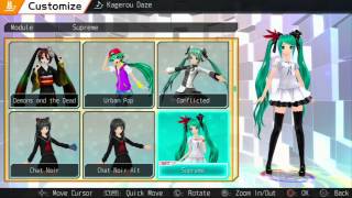 All Hatsune Mikus Modules  Project Diva F 2nd [upl. by Yeniar841]