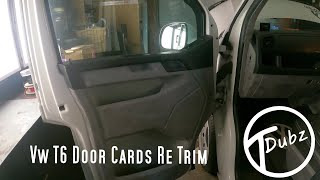 VW T6 door cards retrim suede vw doortrim [upl. by Bunch]