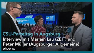 CSUParteitag Interview mit Mariam Lau und Peter Müller [upl. by Gertrudis]