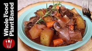 Plant Based Vegan Mushroom Bourguignon Whole Food Plant Based Recipes [upl. by Odlanar]