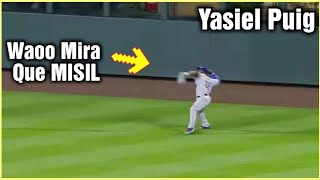 El TIRO Mas LEGENDARIO De Yasiel Puig En Las Grandes Ligas [upl. by Ennovihs]