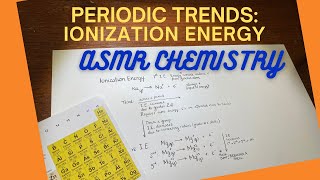 ASMR Chemistry Ionization Energy  Periodic Trends  Explanation [upl. by Wier]