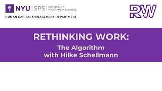 Rethinking Work The Algorithm with Hilke Schellmann [upl. by Novel449]