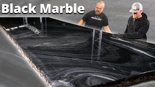 How to make Black Exotic Marble with Epoxy  Stone Coat Epoxy [upl. by Linoel521]