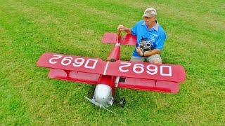 13 SCALE quotFLITZER Z21quot RC BIPLANE  ZENOHA 26cc  KEN BONES AT OLD WARDEN SCALE DAY  2016 [upl. by Eibrik]