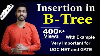 Lec101 Insertion in BTree with example in Hindi [upl. by Latsirhc]