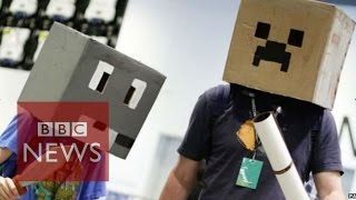 Minecraft Hololens preview for the fans at Minecon 2015 BBC News [upl. by Ody]