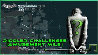 All Riddler Challenges Amusement Mile Batman Arkham City [upl. by Gladine]