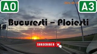 Bucuresti  Otopeni  Ploiesti via DN1 Autostrada A0 si A3 [upl. by Nyladnek]