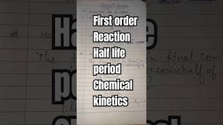 First order reaction half life period chemical kinetics class 12 chemistry  class12chemistry [upl. by Isahella]