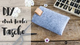 DIY eBook Reader Tasche aus Filz und Kork nähen [upl. by Cele]