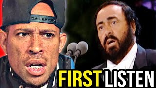 Rapper FIRST time REACTION to Luciano Pavarotti sings quotNessun dormaquot The 3 Tenors in Concert 1994 [upl. by Ellerud862]