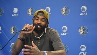 Dallas Mavs Kyrie Irving Postgame Interview vs Golden State Warriors April 5 2024 [upl. by Nehpets]