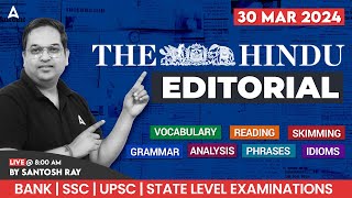 The Hindu Editorial Analysis  The Hindu Vocabulary by Santosh Ray  Vocabulary for Bank amp SSC Exams [upl. by Clarke554]