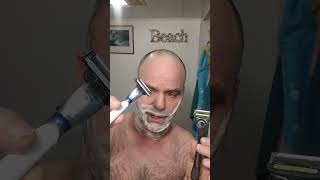 Gillette Mach 3 Vs Gillette Labs Exfoliating Razor shaving [upl. by Yral]