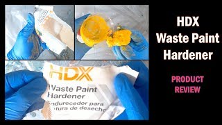 HDX Waste Paint Hardener Review amp Demonstration use for Easy Acrylic Pouring Cleanup [upl. by Redford]