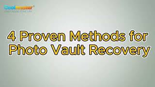 4 Essential Methods for Successful Photo Vault Recovery [upl. by Elohc]