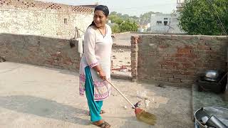 Garmio Mein Ghar Ki Safai  Village Woman Work  Pakistani Village Woman Life  Daily Routine [upl. by Eentruok]