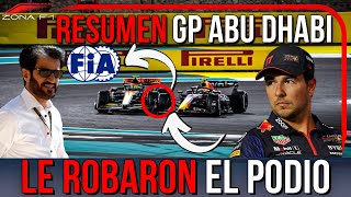 Checo Perez El Robo Descarado de FIA  GP Abu Dhabi Formula 1 [upl. by Drallim]