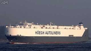 HOEGH SEOUL Vehicles carrier 自動車船 HOEGH AUTOLINERS 関門海峡 2014FEB [upl. by Wake]