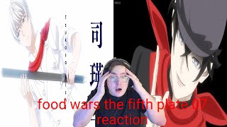 Saiba Asahi vs Tsukasa Eishi food wars the fifth plate episode 7 reaction [upl. by Aldrich526]