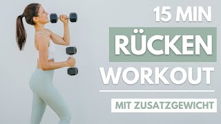 15 MIN RÜCKEN WORKOUT mit den besten Rücken Übungen  Rücken trainieren Zuhause  Tina Halder [upl. by Tirrell]