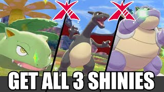 Get ALL 3 Perfect Shiny Gmax Starters 5IV  0 Attack w Safari Sports amp Beast balls [upl. by Bolen]