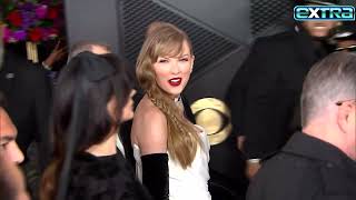 Taylor Swift WOWS in White Gown at 2024 Grammys [upl. by Satterlee]