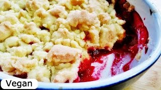 Rezept veganer BeerenApfelCrumble [upl. by Cirdek]