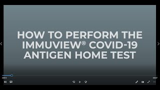 ImmuView® COVID19 Antigen Home Test [upl. by Beitris950]