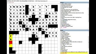 Los Angeles Times LAT Crossword Puzzle 10192024 [upl. by Kristal682]