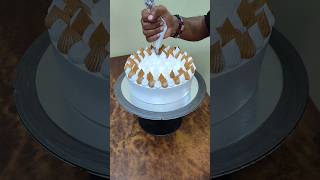 Vanilla Chocolate Cake cake chocolatecake chocolatecakedecoration shortvideo shortsfeed [upl. by Wilkison]