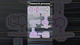 Synthesis of napthalene by Haworth process bpharmsem3 heterocyclic [upl. by Nnylamme]