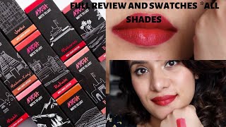 NEW NYKAA MATTE TO LAST MINI LIQUID LIPSTICK REVIEW AND SWATCHES all shades [upl. by Bega]