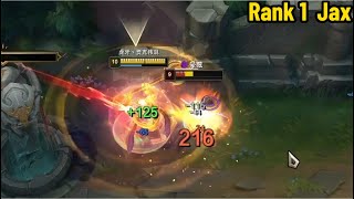 Rank 1 Jax VS Rank 1 Riven DOMINATING CHALLENGER [upl. by Canon]