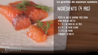 Gravlax de saumon [upl. by Aiuqcaj]