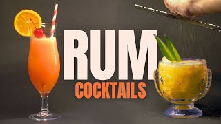 9 Easy Rum Cocktail Recipes  Rum Drinks for Beginners [upl. by Nonnaer]