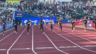 Women’s 100m Semifinals Heat 2 US Olympic Trials 2024 Tamara Clark 1109 Candace Hill [upl. by Bonney]