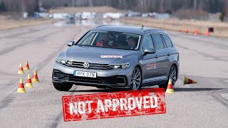 Volkswagen Passat GTE fails the moose test [upl. by Ronoc]