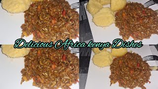 Learn how to prepare Delicious AfricaKenya Village RecipeOmenaUgali from scrach YUMMYdishes [upl. by Tare]