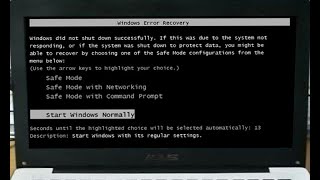 Windows Error Recovery Start Windows Normally Windows 7 Boot Failed [upl. by Baillie50]