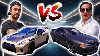 Piloto profesional en auto viejo VS YOUTUBER EN AUTO NUEVO GTR R32 VS GTR R35 [upl. by Joella]