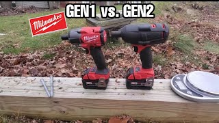 Milwaukee M18 Fuel GEN1 12quot vs Milwaukee M18 Fuel GEN2 38quot MidTorque Impact Wrench FACE OFF [upl. by Hendrick]